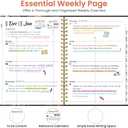 2026 Planner, Weekly and Monthly Planner for Women, Jan 2026 - Dec 2026 Pretty 2026 Calendar Planner with Monthly Tabs, Inner Pocket, Spiral Binding, Perfect for Office Home School - 6.3" x 8.5", Tropical Songbird