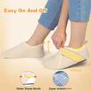 Besroad House Slippers for Women Men Comfy Barefoot Slippers Sock Furry Slip On House Shoes with Soft Rubber Sole for Bedroom Home Travel Yoga (8-9 Women/6.5-7.5 Men, Beige)