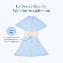 SleepingBaby Bamboo Zipadee-Zip Transition Swaddle - EverSoft Starfish Design Breathable Wearable Blanket with Two-Way Zipper, Small (4-8 months), Peach Fuzz