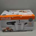 IMUSA 7 Quart Stovetop Aluminum Presure Cooker with safety valves for risk-free opening
