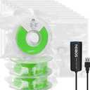 【EIBOS Official】 3D Printer Filament Vacuum Kit Eurus, Storage Sealed Bags with USB Pump, 10 Packs Vacuum Bags for 3D Printer Filament, Keep Spools Drying and Cleaning