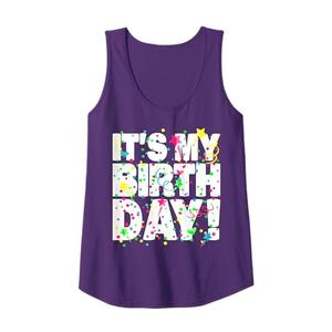 It's My Birthday Shirt for Men Women Teens Kids Confetti Tank Top, M
