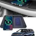 CarQiWireless Wireless Charger for Toyota Highlander Accessories 2014-2019 2018 2017 2016 2015, Center Console Organizer Wireless Phone Charging Pad for 2015 2016 2017 Toyota Highlander Accessories