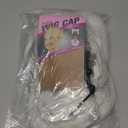 eNilecor White Wig,Short Bob Wig for Women, Curly Wavy Colored Wigs with Air Bangs, 14" Natural Looking Heat Resistant Synthetic Hiar Replacement Wigs for Party, Cosplay, Fun, Daily Wear