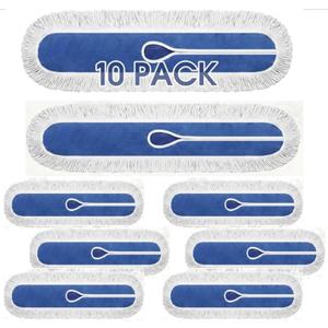 10 Pack 36 Commercial Dust Mop Replacement Heads Reusable Washable Cotton Dusting Pads Compatible with Industrial Dust Mop for Commercial Floor Cleaning and Janitorial Supplies Gym Office
