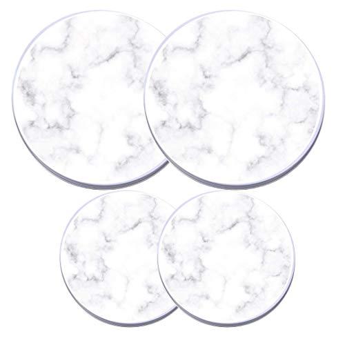 Electric Stove Burner Covers - Protect Stovetop - Set of 4, 10 and 8 inches - White Marble Electric Stove Covers
