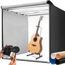 DUCLUS Light Box Photography 3939 inch, 210 LED Large Photo Light Box with 3 Stepless Dimming Light Panels & 4 Matte PP Backdrops, Professional Photo Background Shooting Tent for Product Photography