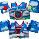Body Glove Paddle Pals Motion Life Jackets - The Safest Patented U.S. Coast Guard Approved Kids Swim Vest 33-55 LBS (Plane)