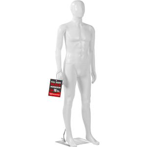 TopMaster Male Form Mannequin - Versatile 360 Design, Easy Assemble, Full Body 38'' Chest Male Mannequin with Adjustable Posture, Turnable Head and Flexible Limbs - White