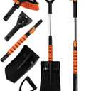 41" Extendable Ice Scrapers for Car Windshield 2-in-1 Snow Brush for Car Snow Scraper for Car Snow Scraper and Drush with Ergonomic Foam Grip for Cars, Trucks, SUVs with 360 Pivoting Brush Head