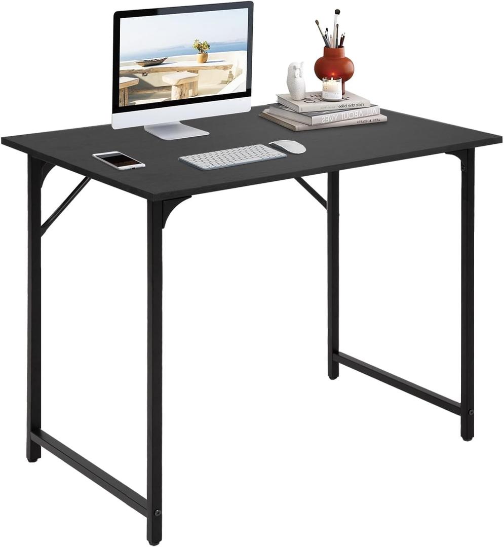 BestOffice Computer Desk,Home Office Desk, Modern Simple Style for Home Office Study Writing (Black, 32 inch)