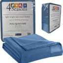 Shavel Home Products Micro Flannel Full/Queen Size Blankets, Lightweight All Seasons Cozy Blanket, Throw Blankets for Home, Comfy & Soft Blanket for Couch, Machine Wash, No Pilling - Smokey Mt. Blue