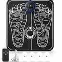 Foot Massager with 4 Electrode Pads - TENS Unit & Muscle Stimulator for Neuropathy, Plantar Fasciitis & Pain Relief - 8 Modes & 19 Intensity Levels for Full Body Recovery
