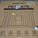 Metal Pet Gate with Cat Door, Adjustable Dog Gate for Doorways & Stairs, Pressure Mounted, Auto-Close, No Tools Needed, 29-45 Inches, Black