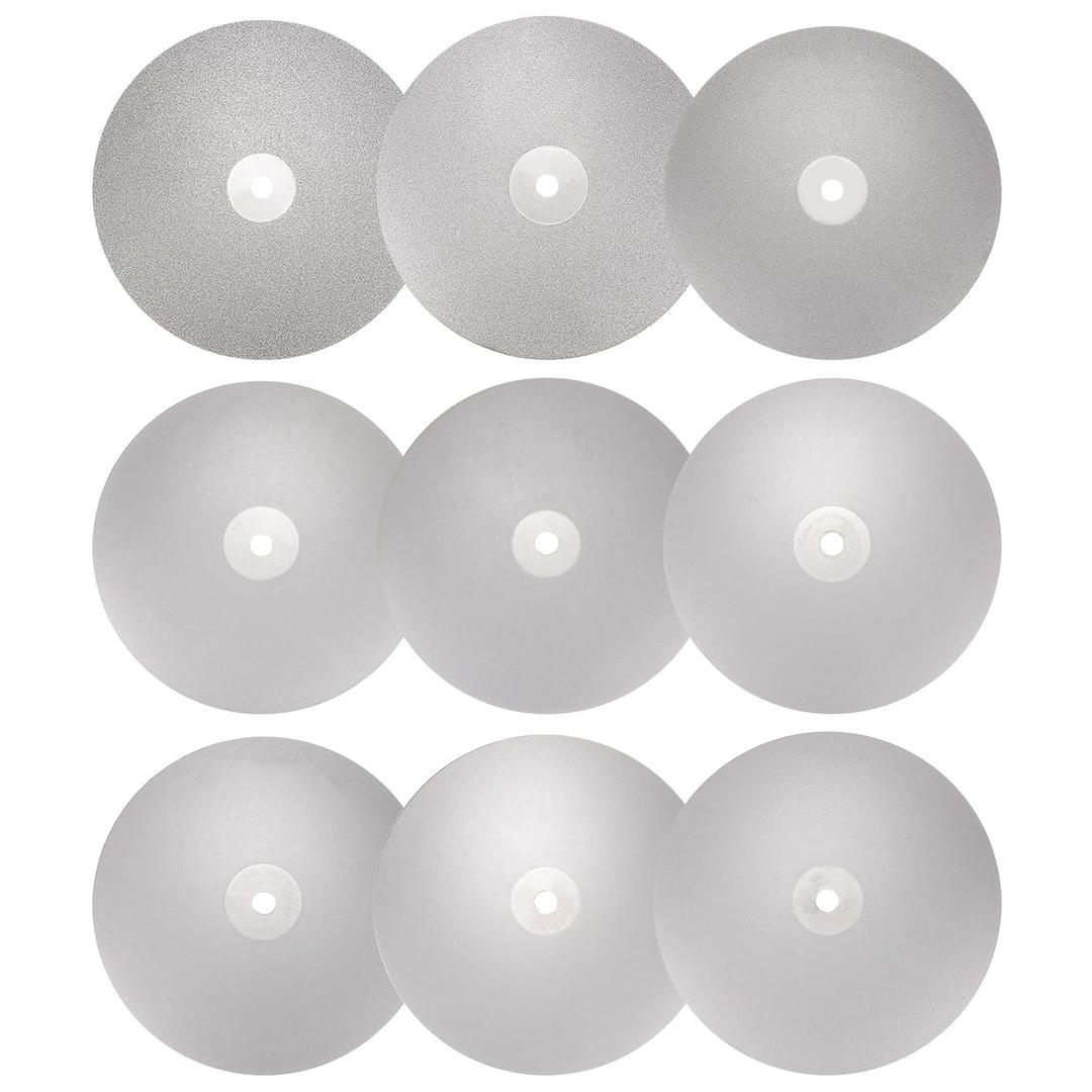 6-Inch Diamond Grinding Disc for Polishing, Sanding, Lapidary - 9 Grit (120 to 3000) - Flat Lap Disc for Glass, Stone, Metal, and Ceramic