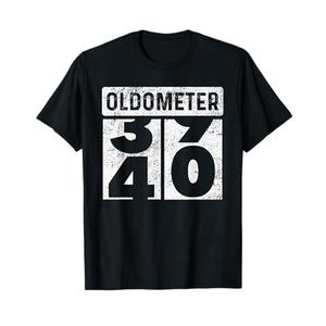Oldometer Odometer Funny 40th Birthday Gift 40 yrs Old Joke T-Shirt XL
