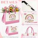 Paterr 6 Pcs Christmas Gifts Set for Grandma Nana Gigi Mimi, Birthday Gift from Grandkids, Tote Bag Present Set (2.67 Ounce (Pack of 6), Pink)