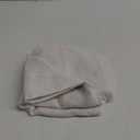 LAMIT Semi Sheer Cream Linen Curtains 36 Inch Length 2 Panels, Light Filtering Panels Back Tab and Rod Pocket Neutral Drapes for Bathroom/Kitchen/Loft Room, 34 x 36 Inch