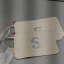 A-Z BAG 2pcs Personalised Makeup Bag Set, Canvas Cosmetic Bag with Rhinestone Initial, Birthday Gifts for Women (S, Beige)