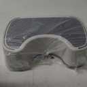 MR.SIGA Toilet Stool Squat Adult, Bathroom Stool Heavy Duty, Anti Slip Toilet Step for Bathroom, Toddler Step Stool for Kids, Off-White & Dark Gray