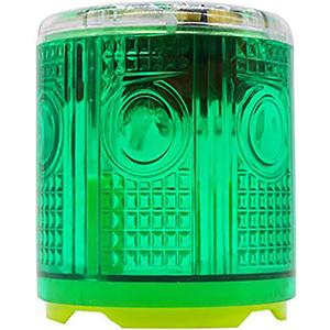 Solar Strobe Warning Light, with Strong Magnetic Base High Bright LED Flashing 360 Wireless Control Automatically Turn On Waterproof IP65 for Construction, Traffic, Factory, Safety Sign (Green)