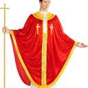 Morph Pope Costume For Adult Men, Bishop Costumes For Adults, Pope Costume Mens, Funny Halloween Costumes For Men (Large)