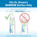 Dr. Browns Natural Flow Level 2 Narrow Baby Bottle Silicone Nipple, Medium Flow, 3m+, 100% Silicone Bottle Nipple, 6 Count