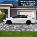 BOGAR TECH DESIGNS for Toyota Camry 2018-2024 Side Window Chrome Delete Precut Vinyl Trim Overlay, Gloss Black Blackout Appearance