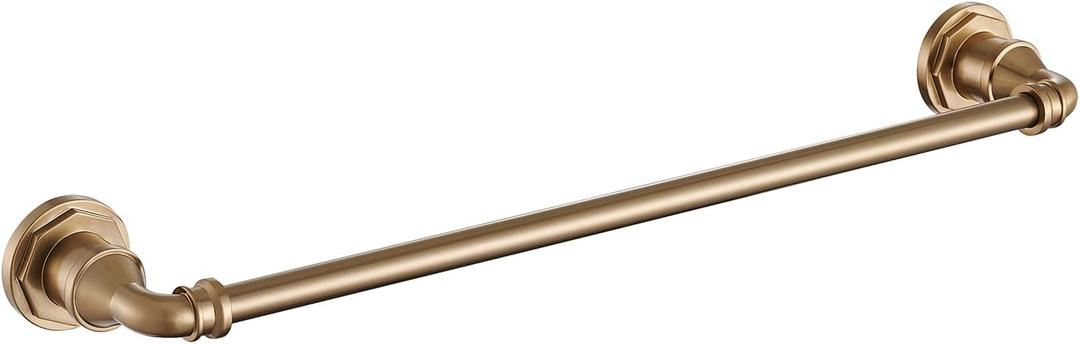 Industrial 24 Inch Towel Bar, Wall Mount Holder, Champagne Gold