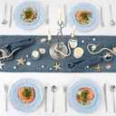 DaYammi 60Pcs Blue Plastic Plates - Light Blue Pates Disposable & Reusable - Heavy Duty Plastic Plates for Party Including 30 Dinner Plate,30 Dessert Plate for Weddings, Birthdays, Dinner Parties