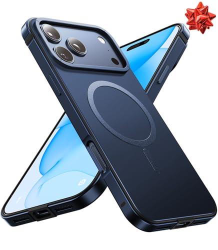 VERTMOST Magnetic for iPhone 17 Pro Max Case, [1:1 Metal Original Grip] Fit for MagSafe [Military-Grade Protection] with Shockproof Anti-lining Comfortable Cover for iPhone 17 Pro Max Phone Case, Blue