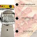110V Multifunctional fryer 12L Hot Dog Sausage Fryer Commercial Deep Fryer Stainless Steel Countertop Fryer for Frying Cheese Sausage and Ham Sausage