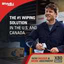 WypAll PowerClean X80 Cloths Heavy Duty Wipes (41043), Jumbo, Extended Use Towels, Blue (1 Roll of 455 Sheets, 455 Sheet Total)