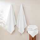 Modern Threads Air Cloud 18-Piece Towel Set - 100% Zero-Twist Cotton, 500 GSM, Quick Dry & Plush, White, 18 Pcs Towel Set