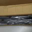 ALLZONE Heavy Duty Tension Shower Curtain Rod 42-83 Inches for Bathroom, Window, Non-Slip, Adjustable with Strong Spring Pole for Closet, Doorway, No Rust, No Drilling, Black