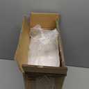 ELPHECO Bathroom Trash Can with Lid 2 Gallon Motion Sensor Garbage Can 7.5 Liter Small Trash can Touchless Bathroom Decor Waterproof Smart Waste Bin with Stripes for Bedroom, Office (White-Golden)