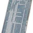 Ultra Slim Thin Denim Wallet Women RFID Blocking Credit Card Holder Bifold Long Ladies Billfold Wallet (01-Light blue)