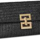 Liadreem Straw Clutch Purse for Women Designer Evening Handbag Summer Beach Shoulder Crossbody Bag
