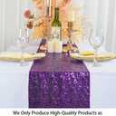 ShiDianYi Sequin Table Runner - 12x72-Inch Purple Sparkle Table Cover/Cloth for Wedding Party Decoration