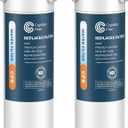 Crystala Filters Compatible with GE XWF Water Filter, Replacement for GE SmartWater Refrigerator Water Filter, (2 PACK)
