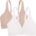 Fruit of the Loom Women's Wirefree Cotton Bralette, (34D)