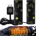 Heated Grips Cover, Motorcycle Heated Handlebar Warmers, Universal 12V Grip Heaters for Harley Motorcycle Dirt Bike Street Bike ATV 4 Wheeler - Easy to Install