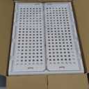 Pinkpum 5 Pack Stackable Plastic Storage Closet Organizers and Storage Bins Drawer Shelf Storage Container for Wardrobe Cupboard Kitchen Bathroom Office White