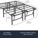 Amazon Basics Bed Frame with Storage, Foldable Metal Platform, Sturdy Steel, No Box Spring Needed, 18 inches High, Tool-Free Setup, Full Size, Black