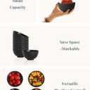 Homienly Wheat Straw Small Bowl Set of 8, Unbreakable Dessert Bowl - 10 OZ, Wheat Straw Mini Bowls for Kitchen, Kids, Microwave and Dishwasher Safe Bowls for Snack, Appetizer, Ice Cream (Black)