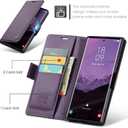 Wallet Case Designed for Samsung Galaxy S25 Ultra 6.8 inch [Card Holder][RFID Blocking][Premium PU Leather] Flip Phone Cover for S25 Ultra (Purple)