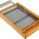 Honey Lake Langstroth Bee Hive Screened Bottom Board Dipped in 100% Beeswax with Entrance Reducer, Screen Bottom Board for Beehive 8 Frame with Solid Wood, Beehive Separated Board Beekeeping Supplies