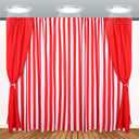 3 Pcs Carnival Circus Party Decorations Backdrops White Striped Polyester Backdrop Curtains for Carnival Circus Decor Birthday Party Christmas Photography Background(Red,White,Classic)