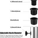 10PCS Heavy Duty Patio Umbrella Holder, Umbrella Replacement Parts with 3 Size Parasol Hole Ring Cover, Wall Mount Parasol Stand Space Saving Set for Balcony Decks Backyard