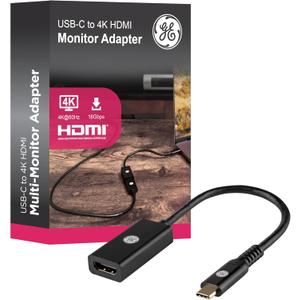 GE USB-C to 4K HDMI Multi Monitor Adapter
